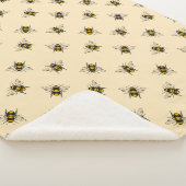 Queen Bee Pattern Sherpa Deken (3/4)