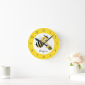 Queen Bee Personalized Wall Clock Ronde Klok (Huis)