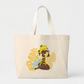 Queen Bee Pin Up Grote Tote Bag (Voorkant)