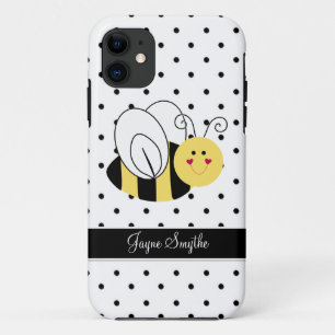 Queen Bee Polka Dot gepersonaliseerd Hoesje