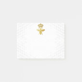 QUEEN BEE Post-It Notes - Gold Bee Crown Honeycomb (Voorkant)