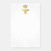 QUEEN BEE Post-It Notes - Gold Bee Crown Honeycomb (Voorkant)