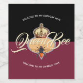 Queen Bee Red Wijn Etiket (Enkel label)