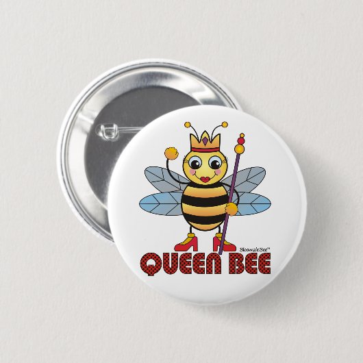 Queen Bee Ronde Button 5,7 Cm (Voorkant /achterkant)