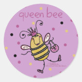 Queen Bee Ronde Sticker (Voorkant)