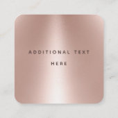 Queen Bee Roos Gold imkers bijenstal honingraat Vierkante Visitekaartje (Achterkant)