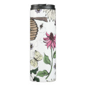  Queen Bee & Royal Crown Floral Monogram Thermosbeker (Achterkant)