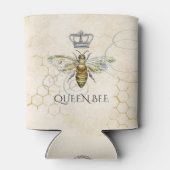  Queen Bee Royal Crown Honeycomb Beige Blikjeskoeler (Achterkant)