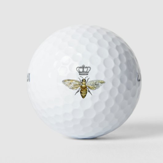 Queen Bee Royal Crown Honeycomb Beige Golfballen (Voorkant)