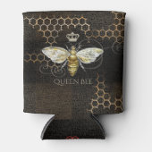 Queen Bee Royal Crown Honingraat Zwart Blikjeskoeler (Voorkant)