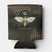 Queen Bee Royal Crown Honingraat Zwart Blikjeskoeler (Achterkant)