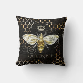 Queen Bee Royal Crown Zwart Kussen