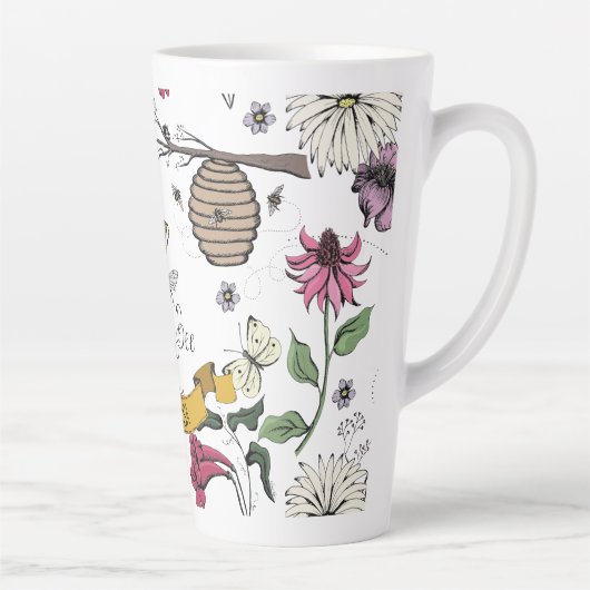 Queen Bee, Royal Gold Crown & Scroll Naam Latte Mok (Rechts)