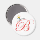 Queen Bee Roze Zwart Goud Kroon Magneet (Voorkant / Achterkant)