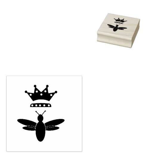 Queen Bee Rubber Stempel (Gestempeld)
