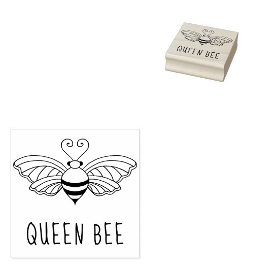 Queen Bee Rubberstempel (Gestempeld)