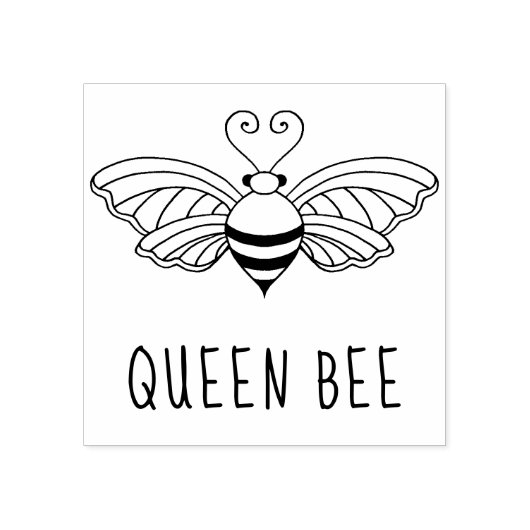 Queen Bee Rubberstempel (Afrduk)