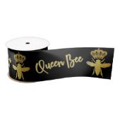 QUEEN BEE SATIN RIBBON BLACK SATIJNEN LINT (Spoel)