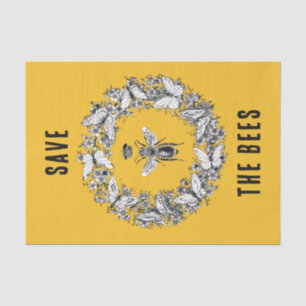 Queen Bee Save the Bees Vlinder Krans Geel Tissuepapier