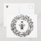 Queen Bee Save the Bees Vlinderkrans Briefkaart (Voorkant / Achterkant)