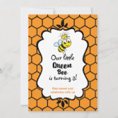 Queen Bee Schattigee hommel met kroonverjaardag Kaart (Voorkant)