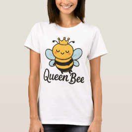 Queen Bee - Schattigee Honingbij Illustratie Shirt