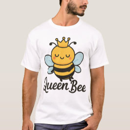 Queen Bee - Schattigee Honingbij Illustratie Shirt