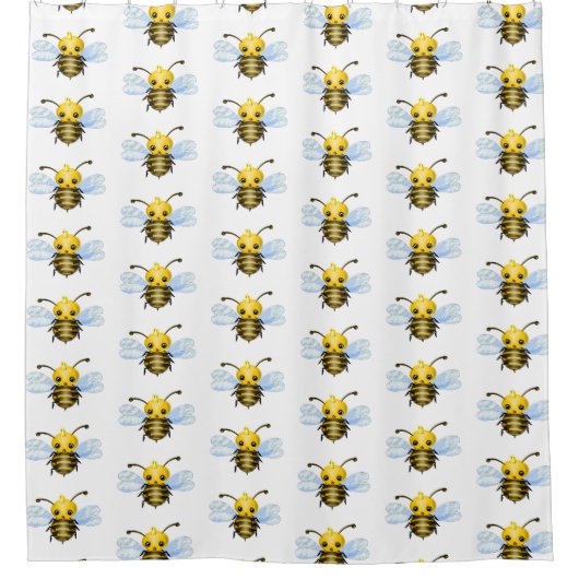 Queen Bee Shower Curtain Douchegordijn (Voorkant)