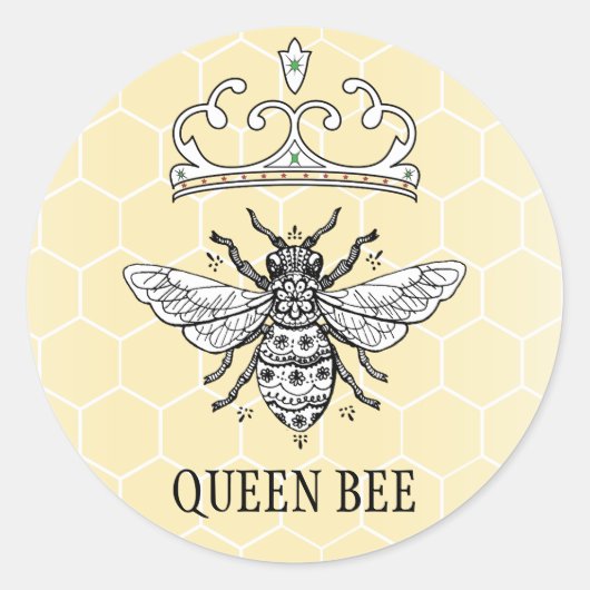 Queen Bee Sticker | Personaliseer het! (Voorkant)