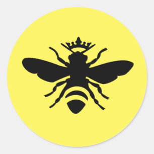 Queen Bee Sticker, red de bijen! Ronde Sticker