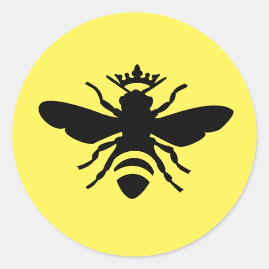 Queen Bee Sticker, red de bijen! Ronde Sticker (Voorkant)