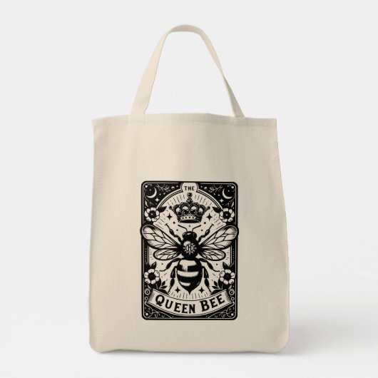 Queen Bee Tarot Kaart Tote Bag (Achterkant)