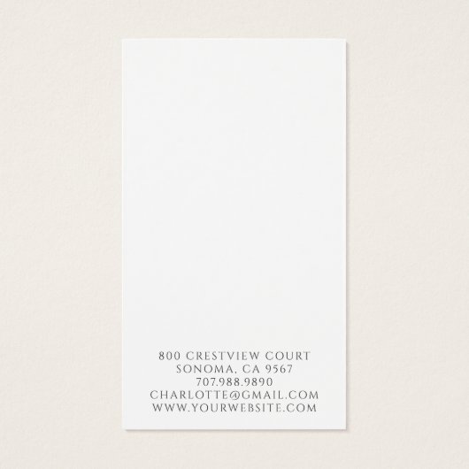 Queen Bee Typography Earring Jewelry Display Kaart (Achterkant)