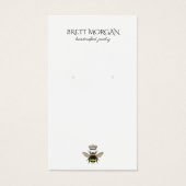 Queen Bee Typography Earring Jewelry Display Kaart (Voorkant)