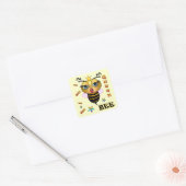 Queen Bee Vierkante Sticker (Envelop)
