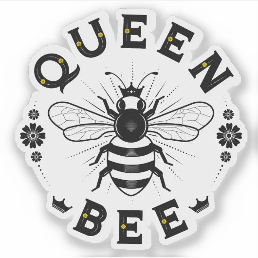Queen Bee Vinyl Sticker (Voorkant)