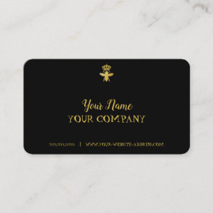 QUEEN BEE Visitekaartjes BLACK & GOLD