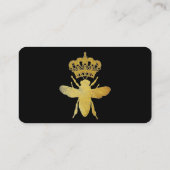 QUEEN BEE Visitekaartjes BLACK & GOLD (Achterkant)