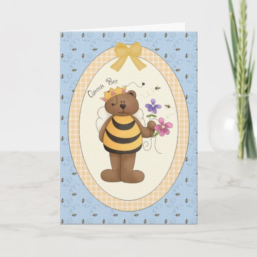 Queen Bee - Wenskaart Kaart (Voorkant)