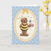 Queen Bee - Wenskaart Kaart (Gele Bloem)