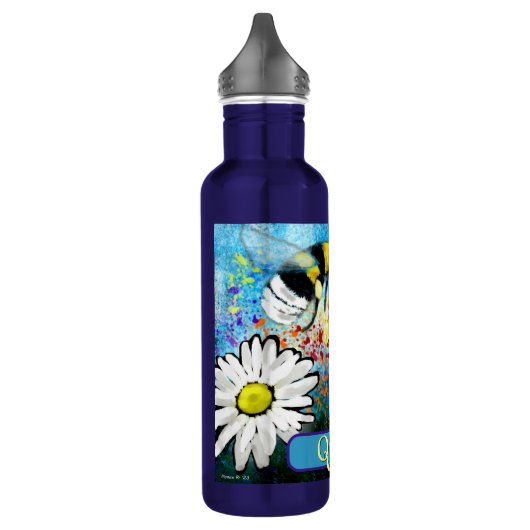 Queen Bee Whimsical Bumblebee Daisies Personalized Waterfles (Links)