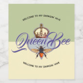 Queen Bee White Wijn Etiket (Enkel label)