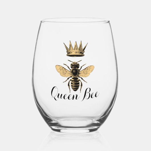 Queen Bee Wijnglas Zonder Voet (Voorkant)
