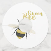 Queen Bee Wijnglaslabel (Voorkant)