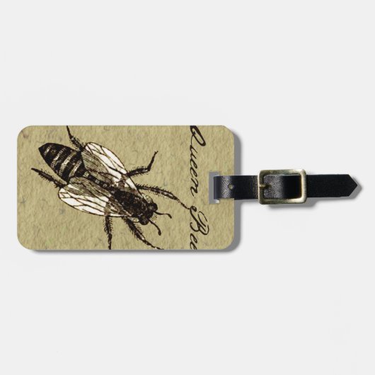Queen Bee Wildlife Bug Insect Bagagelabel (Voorkant horizontaal)