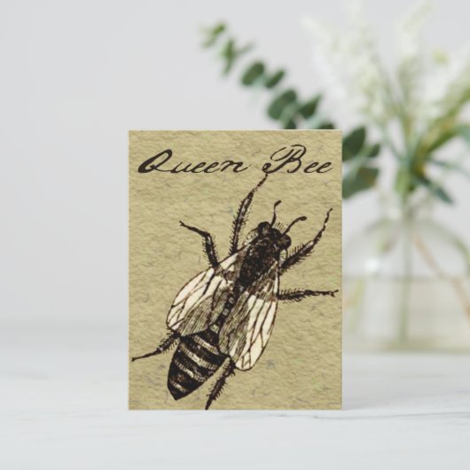Queen Bee Wildlife Bug Insect Briefkaart (Staand voorkant)