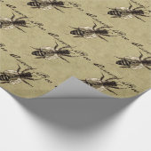 Queen Bee Wildlife Bug Insect Cadeaupapier (Hoek)