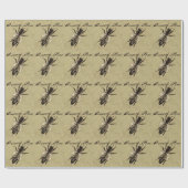 Queen Bee Wildlife Bug Insect Cadeaupapier (Vlak)