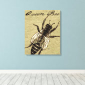 Queen Bee Wildlife Bug Insect Canvas Afdruk (Insitu (Houten vloer))