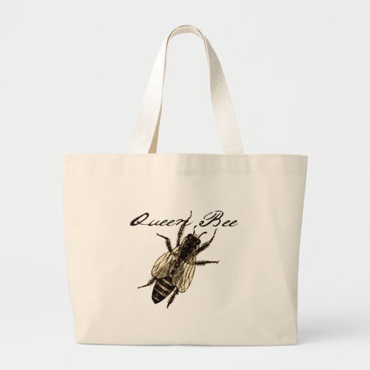 Queen Bee Wildlife Bug Insect Grote Tote Bag (Voorkant)